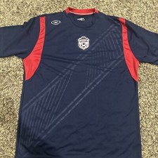 USA Soccer Jersey Blue Xara Mens Size XL Center Logo Stitched Football
