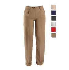 Pantalone donna ragazza panta palazzo tasca america con pence made in italy 0967