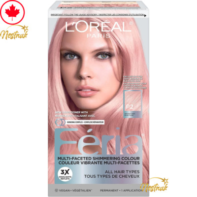 L'Oréal Paris Feria P2 Smokey Pink | Permanent Hair Color | 1 Pack |Bonding Care