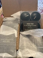 WORLD MARKET 12 pack Tealight Candles China Pear New