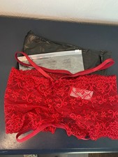 Red Lace Womens Thong Underwear - Size S - 95 Polyamide 5 Elastane FREE SHIP