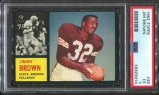 1962 Topps #28 Jim Brown PSA 5 Cleveland Browns HOF Syracuse Univ.