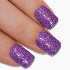 Lavender Squoval Fench Press On Nails False Nails Gel Medium 24 Tips UK NO GLUE 