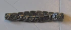 Vintage, COSTUME JEWELRY,  Metal link panel Bracelet,  pre-owned, 8"
