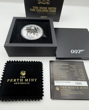 JAMES BOND MAN WITH THE GOLDEN GUN 50th Anniversary 007 Agent 1 Oz Silver Coin