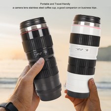 Camera Lens Coffee Mug Stainless Steel Coffee Mugs Sealed Lids Photographer´