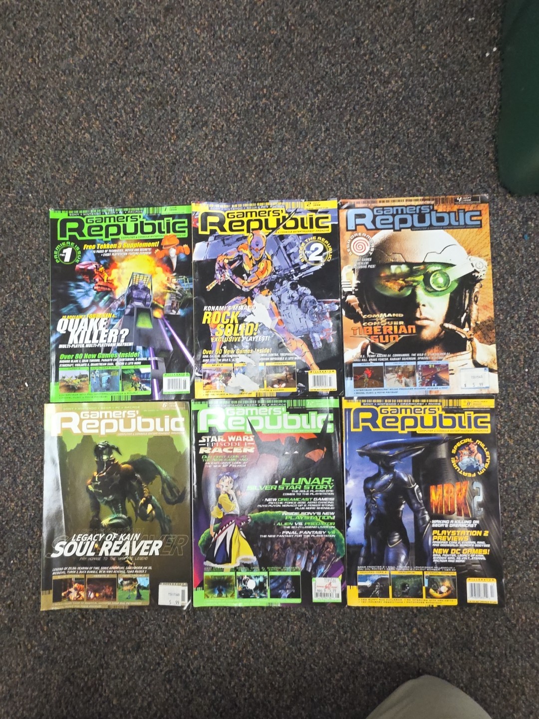 Gamer’s Republic Magazine Lot Issues 1 2 4 6 12 Vol 2 #6 PS1 PC Retro