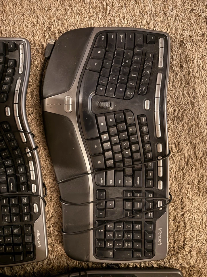 3x Teclado Ergonómico Natural Microsoft Muy Usado 4000 Probado Todas las Teclas Funcionan Foto 3 de 4