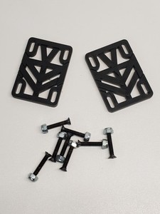 Mini Logo Skateboard Riser Pads 1/4" w/ Install Hardware Screws Nuts