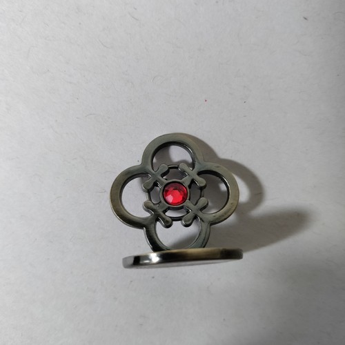 Meryl Waitz Bronze with Red Stones Card Place Holders Lot Of 12 - Picture 2 of 7