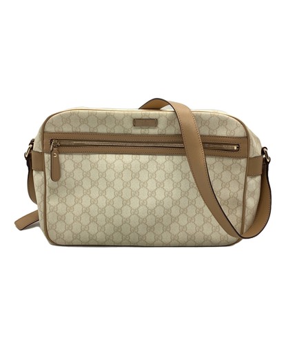 GUCCI Shoulder Bag Ivory x Brown women hand bag purse handle From Japan