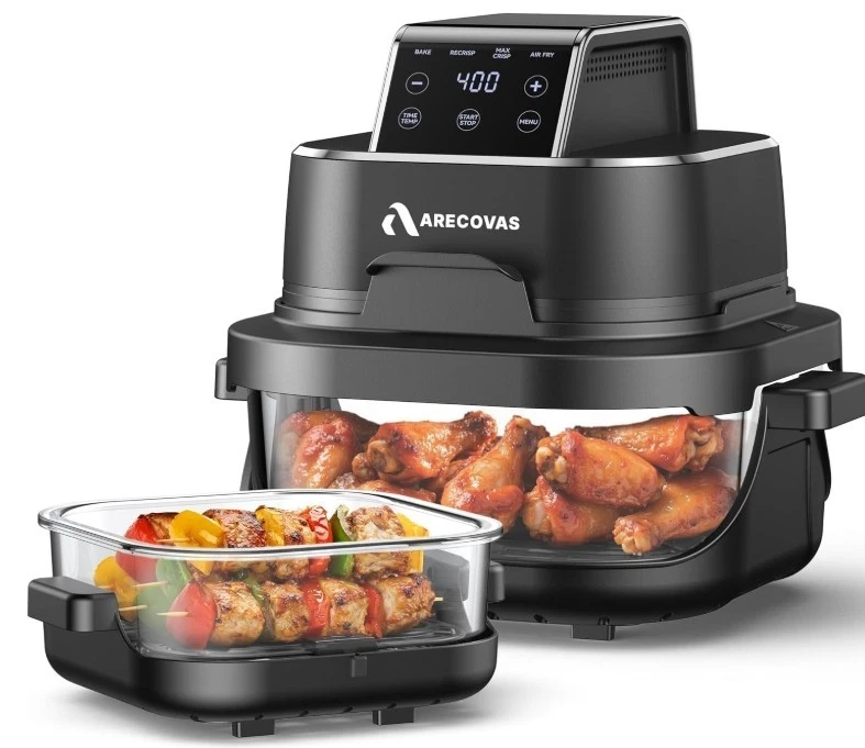 4-In-1 Portable Glass Air Fryer, 140–400°F Precise Heat, Max Crisp Technology, 4
Opens in a new wind