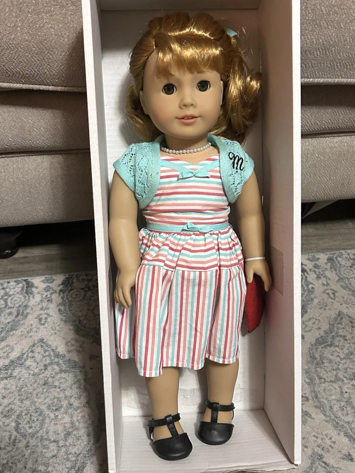 NUEVO EN CAJA Auténtica American Girl 18 Pulgadas Maryellen Larkin Muñeca Histórica Retirada Foto 3 de 4