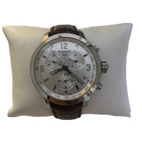 Tissot Watch PRC 200 Mens Chronograph Tachymeter Date Swiss Quartz White Dial