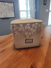 Croscill Scarborough Tissue Box Cover Ivy Leaves Heavy Square Bathroom Decor