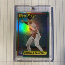2025 Topps Update Kristian Campbell Rainbow Foil #U90-36 1990 ROOKIE Red Sox RC