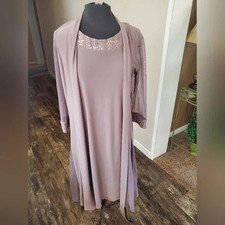 R M Richards 2-piece Metallic Chevron Jacket  Dress Set. Size 10