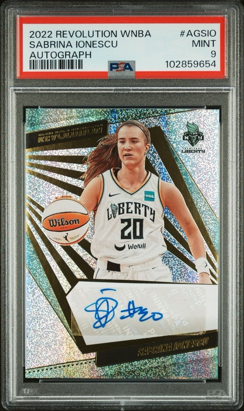 2022 Panini Revolution WNBA - Autographs Sabrina Ionescu #AG-SIO (AU) PSA 9