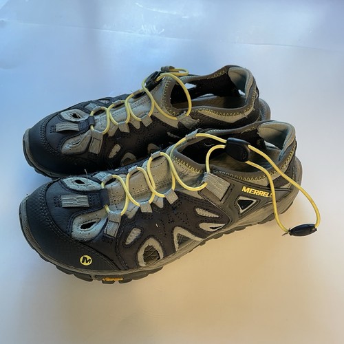 Merrell All Out Blaze Sieve Trail Hiking Sandals Womens 8.5 Gray Yellow J32826 - Picture 3 of 10
