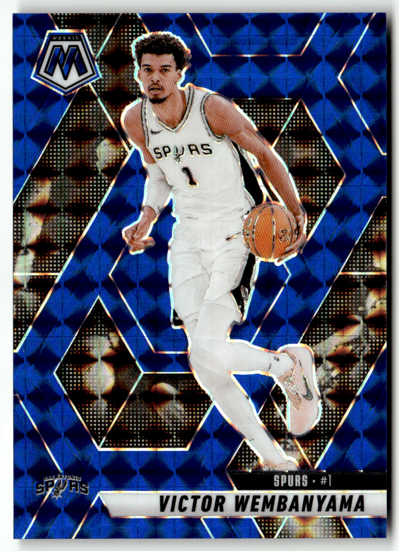 2024-25 Panini NBA Mosaic No. 31 Victor Wembanyama Blue Mosaic Prizm 150/199