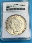 1880/79-O Morgan Silver Dollar AU58 ANACS VAM-4 Micro O Variety