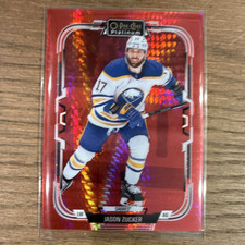 Upper Deck 2025-26 O-Pee-Chee Platinum Jason Zucker Sabres Red Prism /199 #131