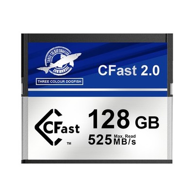 Dogfish 128GB CFast 2.0 Memory Card, Up to 525MB/S Read, Professional