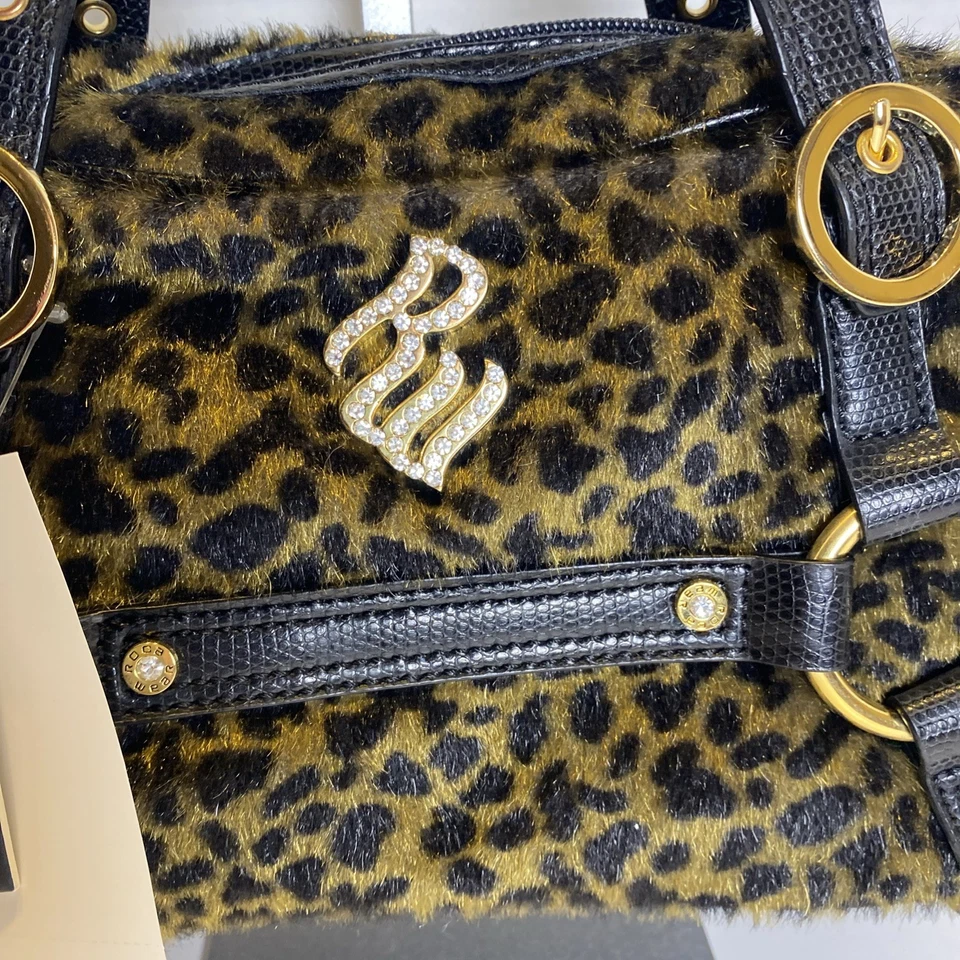 Bolso de Hombro Rocawear Leopardo Imitación Piel Nuevo con Etiquetas Y2K Glam Streetwear Cartera NUEVO Foto 3 de 4