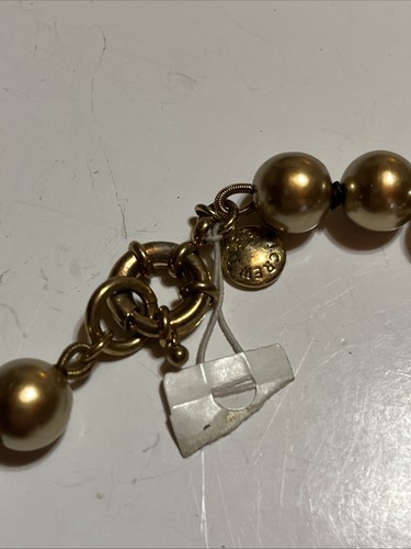 J Crew Goldtone Orange Coral Bubble Bead Balls Necklace 30” - Picture 2 of 6