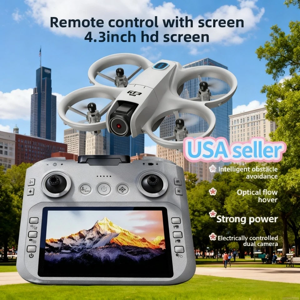 GT3 Drone with HD Camera 4K Quadcopter Remote Control Toy for Adults Kids - Image 4 of 4
