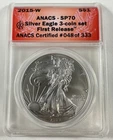 2015-W $1 American Eagle ANACS SP70 1 oz Fine Silver .999 Coin FIRST RELEASES