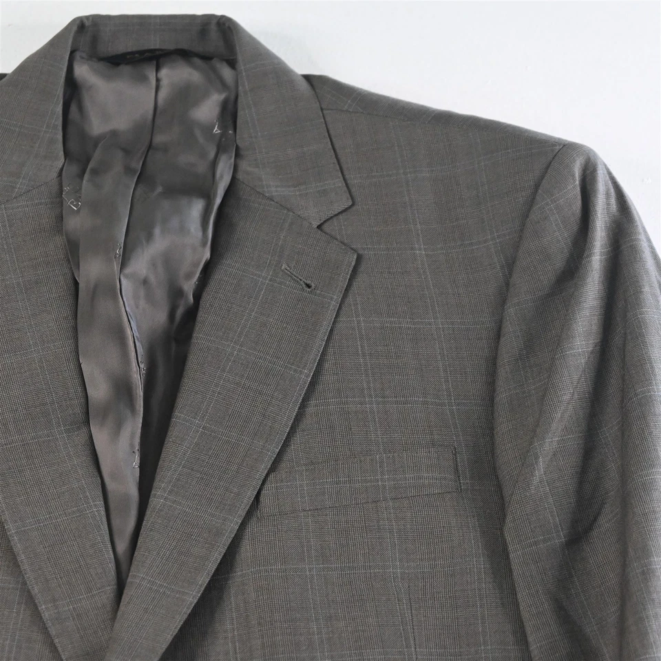 Traje de hombre Jos A Bank 43L 44L 34x32 verde oliva cuadros Glenn 100 % lana Foto 3 de 4