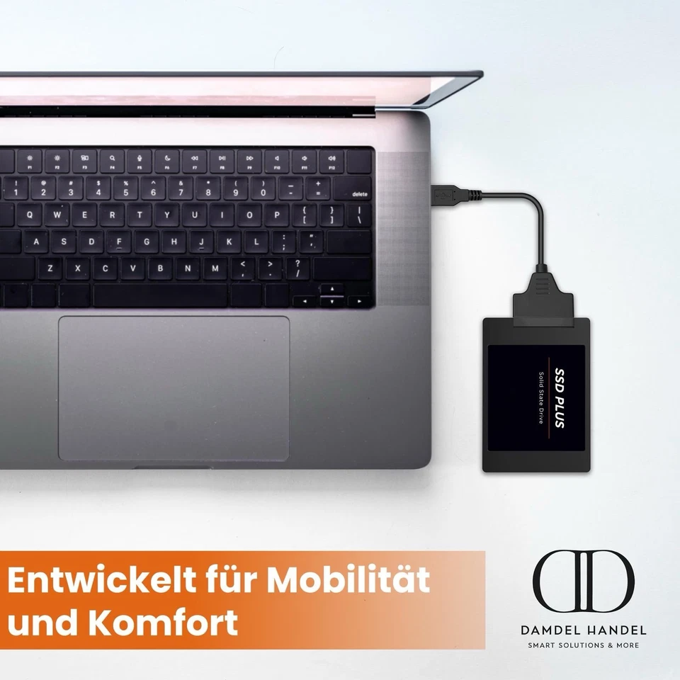 USB 3.0 zu SATA Kabel Adapter UASP Support für bis zu 2,5" HDD & SSD Festplatten - Bild 2 von 4