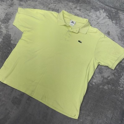 Lacoste Shirt Mens Size 6 Short Sleeve Polo Golf Neon Green Classic