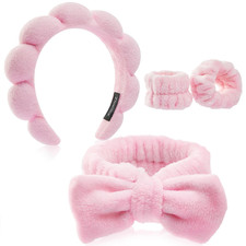 Headbands for Women - Spa Headband and Wristband Set - Headband for Washing Face
