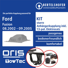 Für FORD Fusion Typ JU 08.2002-09.2005 AHK starr +13pol spezifisch E-Satz ABE