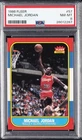 1986 FLEER #57 MICHAEL JORDAN ROOKIE RC PSA 8