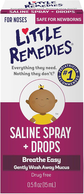 Saline Spray and Drops, Safe for Newborns, 0.5 Fl Oz