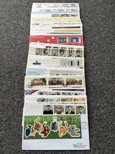 Job Lot of 48 UK GB First Day Covers & Covers FDC's 2001 - 2017 Lot #N98