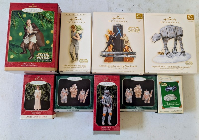 Star Wars Hallmark Christmas Ornament Lot of (9) New MIB