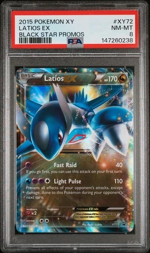 PSA 8 NM-MT 2015 POKEMON XY BLACK STAR PROMOS #XY72 LATIOS EX