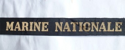Beschriftungsband NATIONAL MARINE - Abzeichen Mütze Bachi Marine
