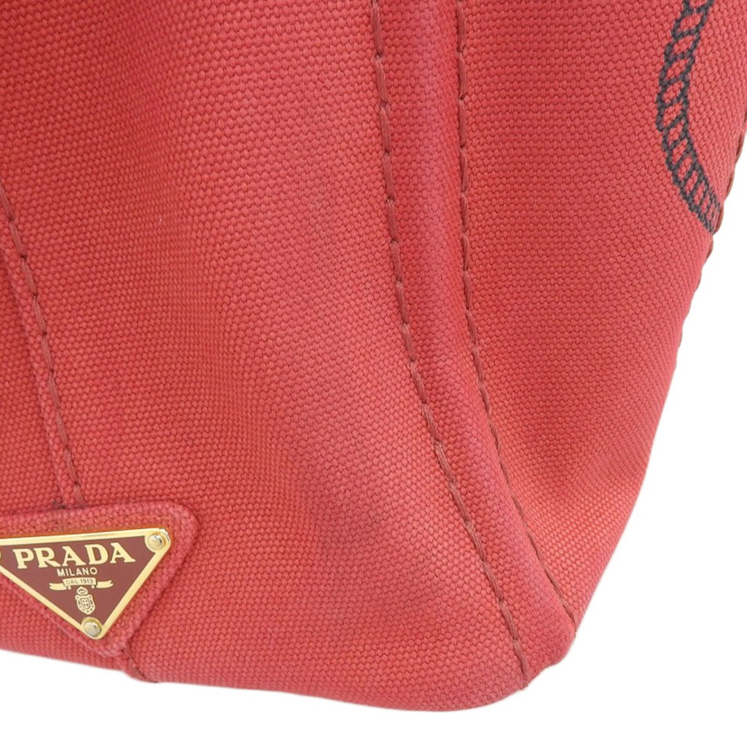 PRADA Canapa Tote BN2439 Tote Bag Canvas Red thumbnail 7