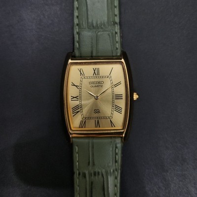 Vintage Seiko Slim Quartz Mens Wrist Watch - Comes With New Battery New Band