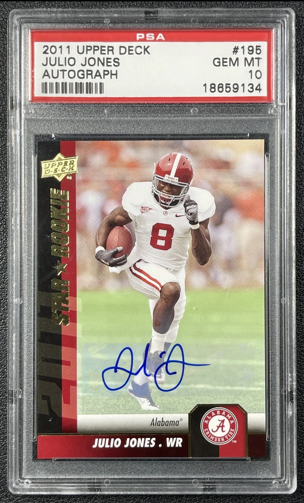 Julio Jones Upper Deck #195 Autograph