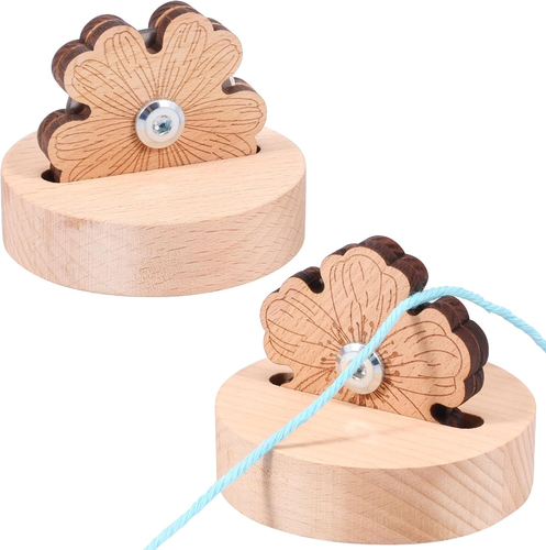 Daisy Thread Cutter Daisy Thread Cutter, Wood Tabletop Yarn Cutter with 5 Cutting Slots ...