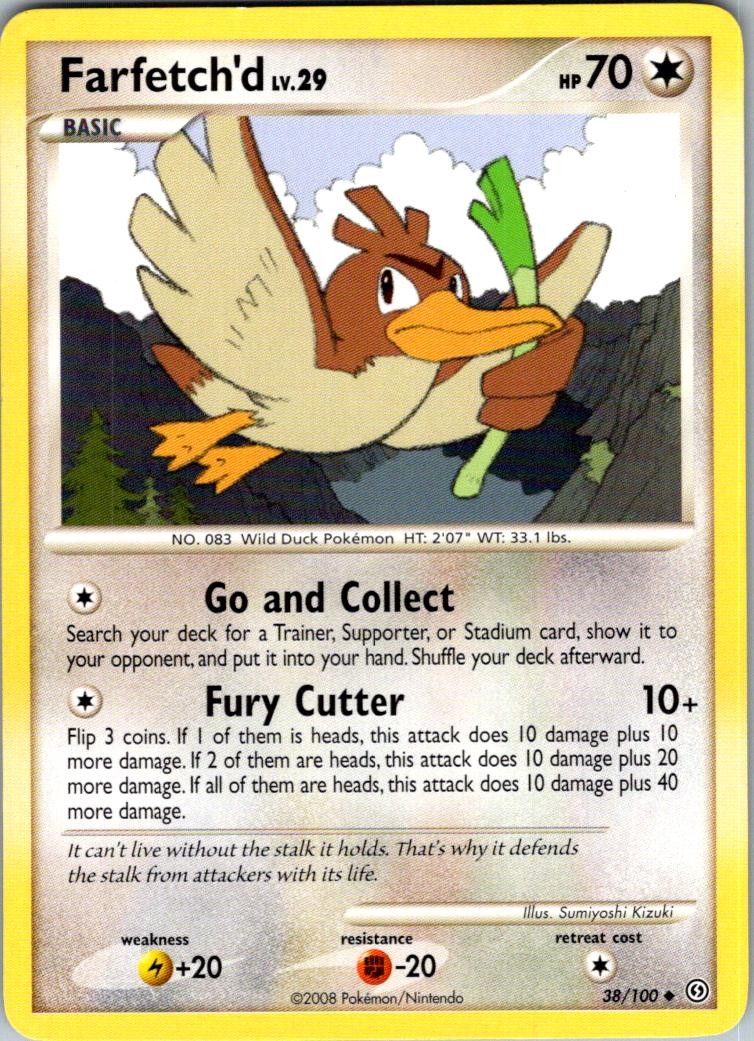 Farfetch'd 38/100 Uncommon Stormfront Pokemon Lightly Played