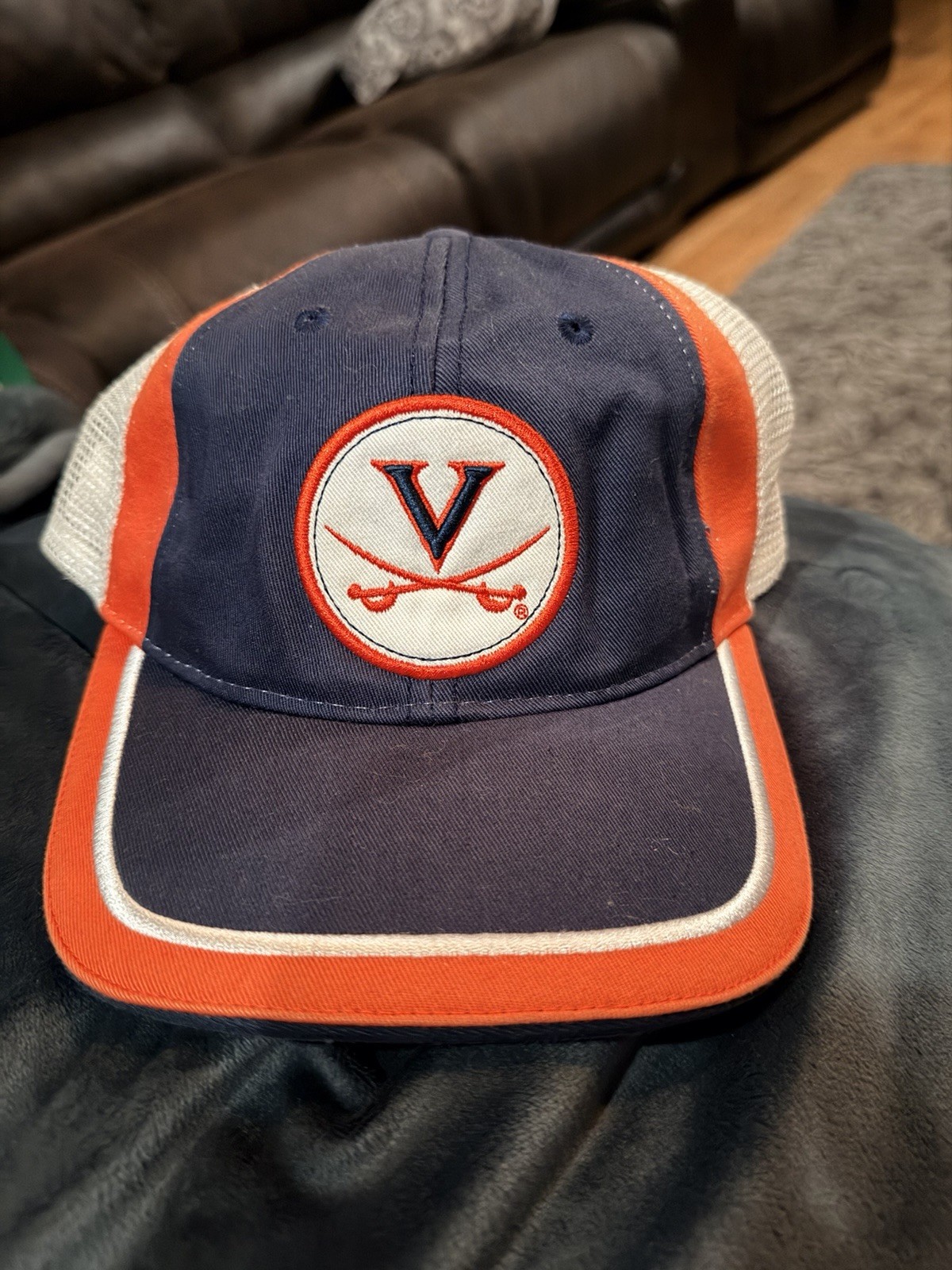 UVA trucker hat, embroidered patch - image 1