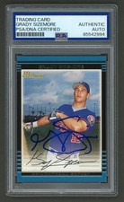Grady Sizemore Signed 2002 Bowman Card #310 (PSA) Montreal Expos Auto