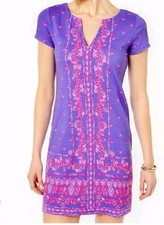 Lilly Pulitzer UPF 50+ Sophiletta Dress Reg $128 Size Medium Purple Pink Floral